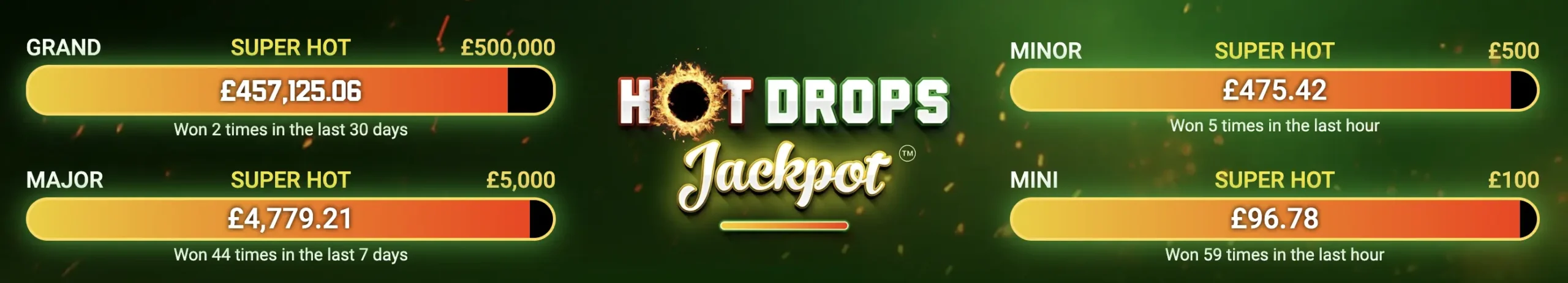 Hot Drops Jackpot banner