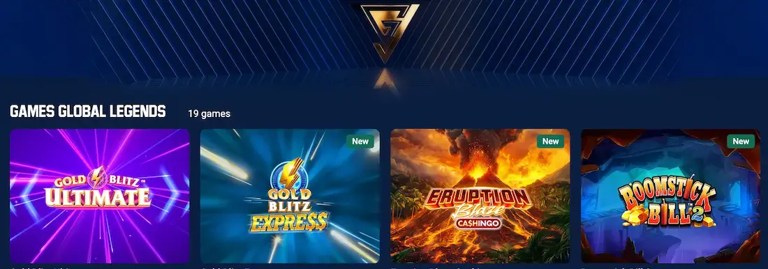 Games global legends at Uni Bet